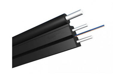 Ποιότητα  Black LSZH Sheath 1 Core Indoor Digital Fibre Optic Cable With Steel Wire FRP Strengthen FTTH εργοστάσιο