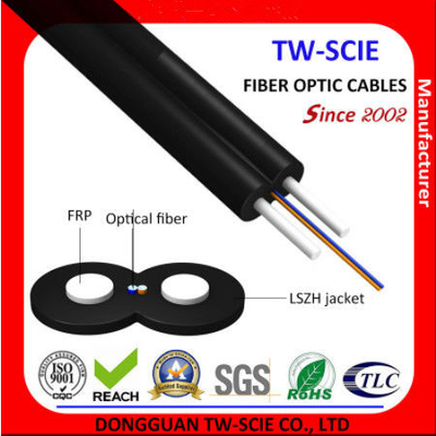 1 Core Single Mode FTTH Drop Cable 8,2kg/km Βάρος καλωδίου Καλή απόδοση G652D