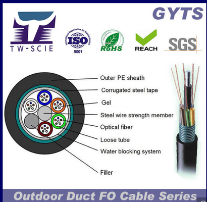 Καλώδιο Ethernet οπτικών ινών 72 Core G652D Ονομασία εξωτερικού χώρου Καλώδιο πολλαπλών οπτικών ινών