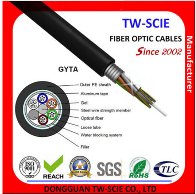GYTA Loose Tube Steel Tape Armored Cable 12 Core Optical Fiber Network Cable PE εξωτερικό περίβλημα