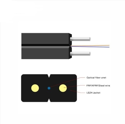 2/ 4 Core FTTH LSZH Fiber Optic Cable Indoor Single-Mode Drop Cable (Καλώδιο μειωμένης λειτουργίας για εσωτερικούς χώρους)