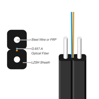 GJYXFCH Εξωτερικό 2core FRP Drop Fiber Optic Cable FTTH Fiber Cable