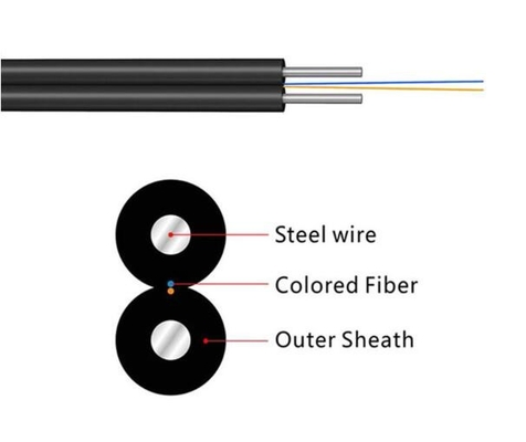FTTH καλώδιο πτώσης 1 CORE G657A2 G657A1 καλώδιο οπτικών ινών