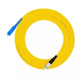 FC UPC Sc UPC στο μονοκατευθυντικό 3.0mm καλώδιο μπαλωμάτων ινών τρόπου PVC ενιαίο, σκοινί μπαλωμάτων ινών αλτών