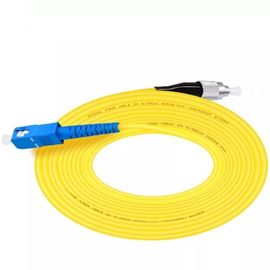 FC UPC Sc UPC στο μονοκατευθυντικό 3.0mm καλώδιο μπαλωμάτων ινών τρόπου PVC ενιαίο, σκοινί μπαλωμάτων ινών αλτών