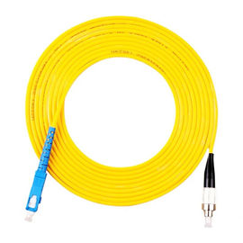 FC UPC Sc UPC στο μονοκατευθυντικό 3.0mm καλώδιο μπαλωμάτων ινών τρόπου PVC ενιαίο, σκοινί μπαλωμάτων ινών αλτών