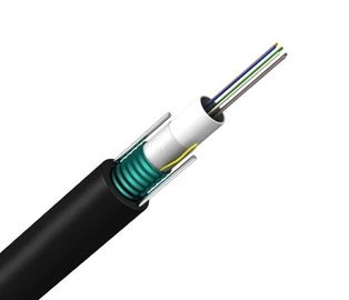 corning θωρακισμένο οπτικών ινών telecommuniction δύναμης τύπων εργοστασίων θηκών GYXTW καλωδίων μαύρο εξωτερικό