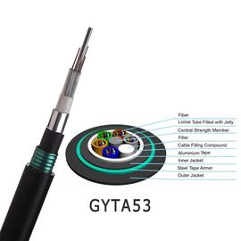 288 πυρήνων GYTA53 υπαίθριο θωρακισμένο τεθωρακισμένο ταινιών χάλυβα οπτικών ινών ζαρωμένο καλώδιο