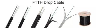 FTTH πεταλούδα-διαμορφωμένη GJYXFH οπτικής ίνας οπτική ίνα 2 καλωδίων πτώσης τύπων G657A1 τόξων καλωδίων μονοκατευθυντική πυρήνας