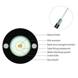 PE Jacket GYXTW 8 Core Central Loose Tube Outdoor Aerial And Duct SM Fiber Cable Featuring Steel Wire Strength Member (Καλώδιο ίνων SM με στερεότητα χάλυβα)