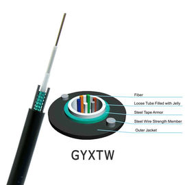 GYXTW 18 υπαίθρια κεραία σωλήνων πυρήνων κεντρική χαλαρή και ενιαίο καλώδιο ινών τρόπου αγωγών θωρακισμένο