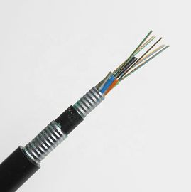 HDPE διπλός ενιαίος τρόπος θηκών GYTA53/GYTS53 θωρακισμένος για το άμεσο θαμμένο υπαίθριο καλώδιο οπτικών ινών