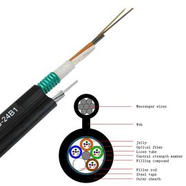 36 πυρήνων μόνο οπτικό καλώδιο καλωδίων GYTC8Sfiber δικτύων υποστήριξης θωρακισμένο για το υπαίθριο καλώδιο