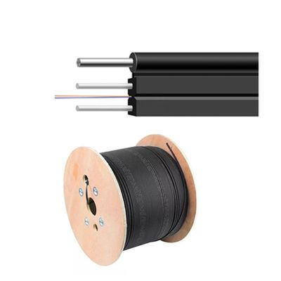 1-24 θωρακισμένο σακάκι καλωδιακών FTTH δικτύων LSZH πτώσης ινών πυρήνων SM G657A1 μαύρο για εσωτερικό