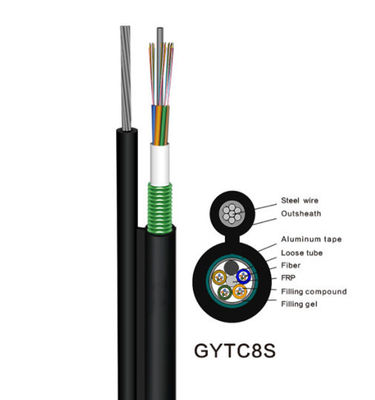 36 πυρήνων μόνο οπτικό καλώδιο καλωδίων GYTC8Sfiber δικτύων υποστήριξης θωρακισμένο για το υπαίθριο καλώδιο