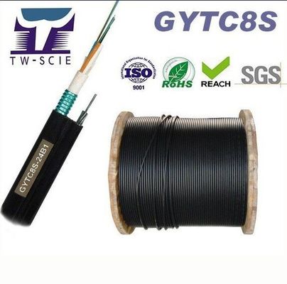 COem 8 12 αυτοφερόμενο εναέριο σχήμα 8 24 πυρήνων FIG8 καλώδιο οπτικών ινών (GYTC8S)